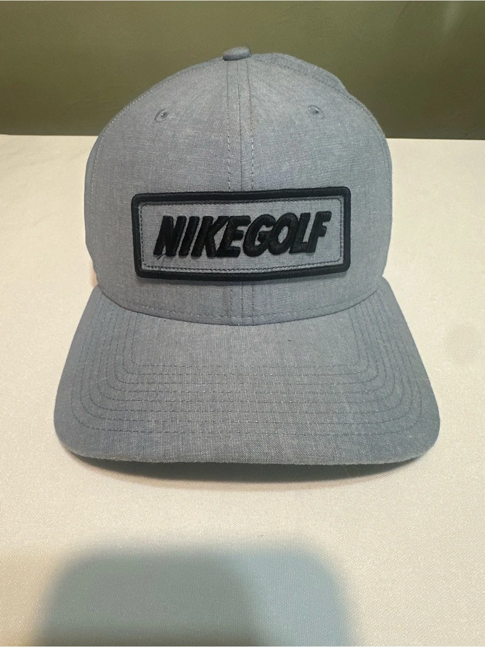 Nike Gray and Black Patch Golf Cap